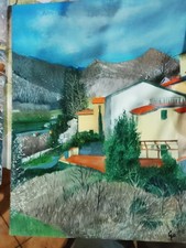 Quadro olio su tela Paesaggio