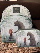 Set Mini Zaino Portafoglio Loungefly Disney Pixar Brave Merida Bears