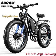 EBYCCO EB7Pro 26'' Bicicletta Elettrica 1000W Doppio Motore Grasso Pneumatici eBike 7 Velocità