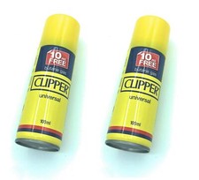 2 X Gas Universale Butano Per La Ricarica Di Accendini Accendigas 100 ML Clipper