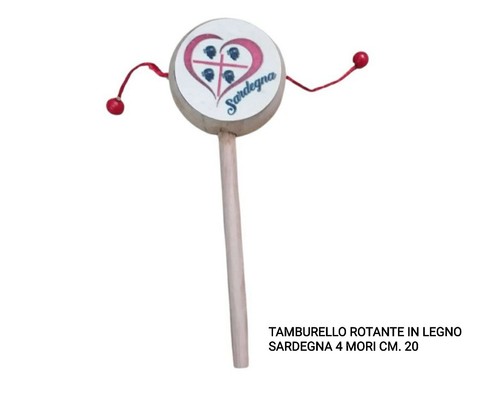 Tamburello rotante gioco legno - tamburello,