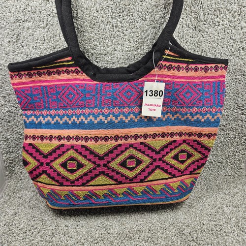 Borsa tote jacquard etnica