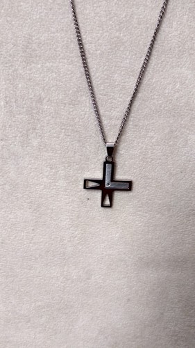 Collana acciaio ciondolo a - ,