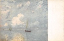 AL3-63) CARTOLINA GUGLIELMO CIARDI NUBI DIAFANE VENEZIA XI ESPOSIZIONE D'ARTE