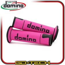MANOPOLE DOMINO A450 MOTO SCOOTER STRADALI Fucsia Nero ON ROAD RACING Forate