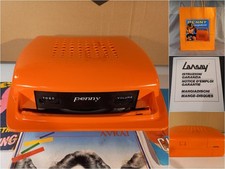 Mangiadischi Penny arancio con dischi, manuale e borsa shopper