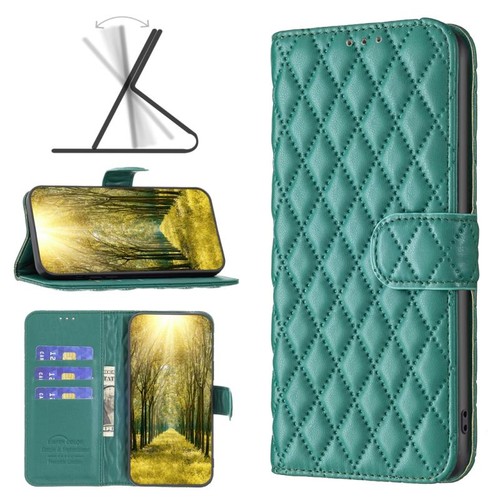 Diamond lattice wallet pelle - diamond,