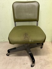 Sedia ufficio girevole vintage HON metà secolo moderna acciaio industriale RARA VINTAGE HTF