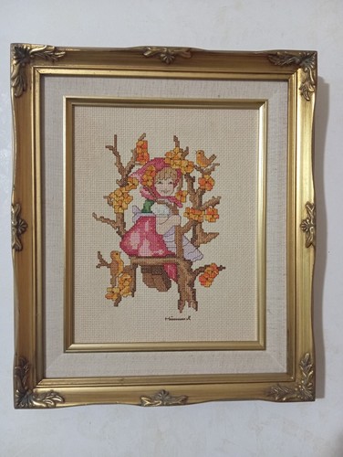 Quadro vintage con ricamo - , a