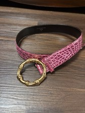 Cintura Gucci rosa coccodrillo