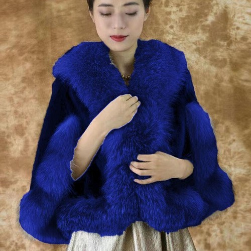 Cappotto scialle pelliccia