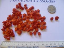 90 BOTTONI RESINA MISTI ARANCIO SCURO ANNI 80 VINTAGE 2 MISURE LINEATO 16 / 18