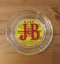 Vintage glass ashtray J&B