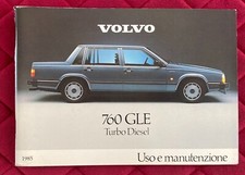 VOLVO 760 GLE Turbo Diesel - Libretto Uso e Manutenzione 1985