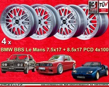 4 Cerchi BBS Le Mans style 7.5x17+8.5x17 ET25 BMW 3er E30 E21 wheels Felgen