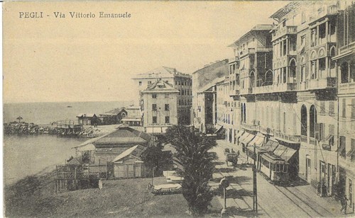 Cartolina ill pegli via - pegli,,