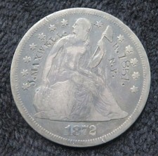 Dollaro Liberty 1872 seduto *