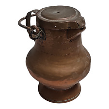 ANTICA BROCCA CARAFFA con Manico ITALIA IN RAME E OTTONE VINTAGE DA COLLEZIONE