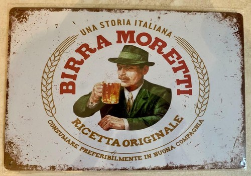 Insegna targa metallo birra - insegna,