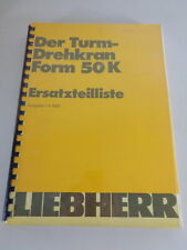 Catalogo Ricambi/Lista Parti di Ricambio Liebherr Gru a Torre 50 K Supporto 04/