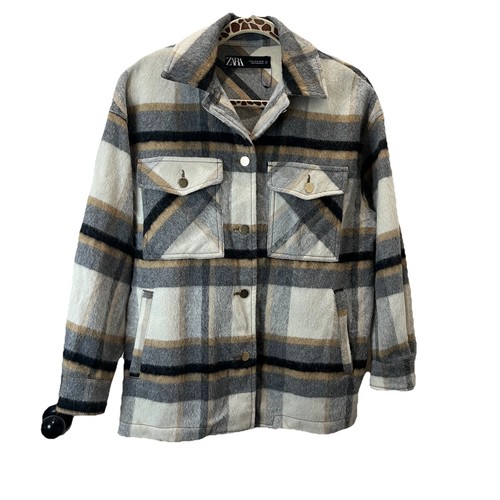 Zara giacca shacket - a, quadri