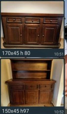 Mobili usati + divano matrimoniale compreso materasso + 4 sedie in legno marrone