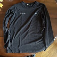 Maglietta T-shirt Cotone Trussardi Nera Uomo Taglia M Manica Lunga