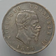 Lire 1864 napoli raro - lire,