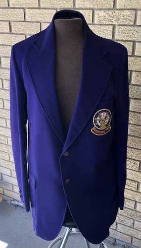 Blazer vintage viola uomo 44l - blazer,