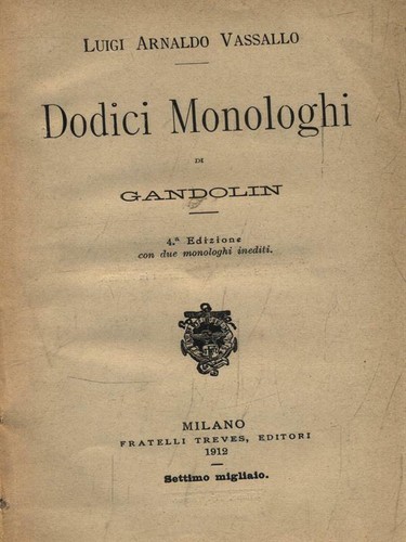 Dodici monologhi gandolin - monologhi, di