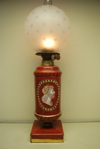 Antica lampada olio cherosene - olio,