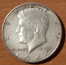 MONETA ARGENTO   HALF DOLLAR - STATI UNITI DEL 1964  KENNEDY