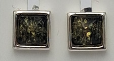 Orecchini In Ambra 925 Argento