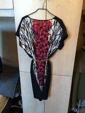 PINKO VESTITO STAMPATO NERO MULTICOLORE ORIGINALE M