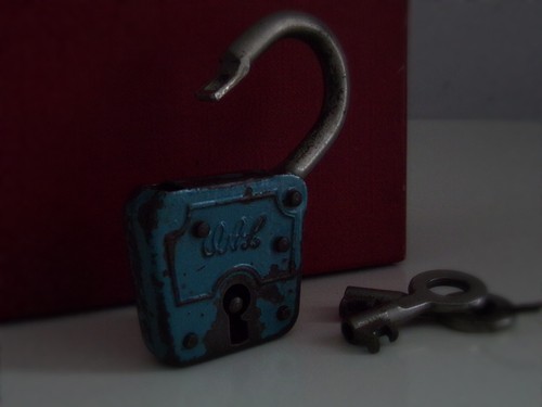 Piccolo lucchetto azzurro - azzurro,