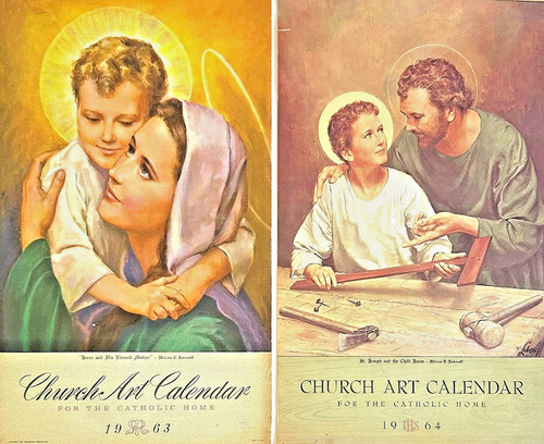 Vintage catholic church art - church,