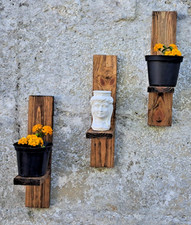 Set 3 mensole decorative in legno recupero – rustiche shabby chic artigianali
