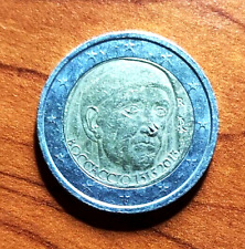 Rara moneta 2 euro Boccaccio con errori di conio, per collezionisti.