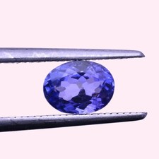 VVS 0,79 Cts Tanzanite Naturale Taglio Ovale 6,50mm 4,90mm Abbagliante Pietra Preziosa Sciolta