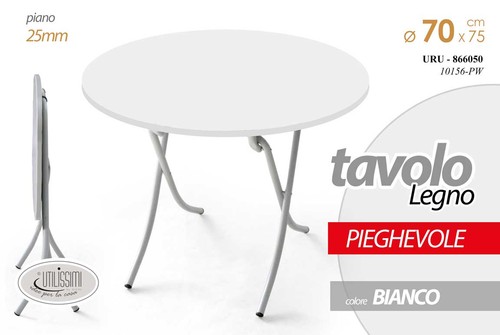 Tavolo tondo pieghevole - tavolo,
