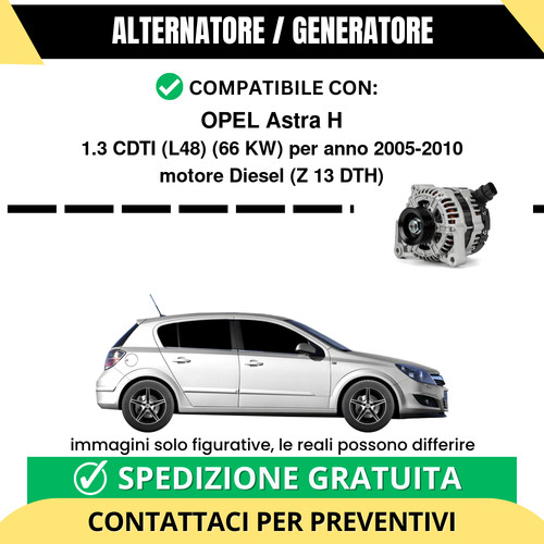 Alternatore opel astra - opel, 1.3