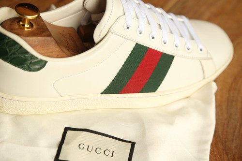 Gucci ace crocodile white - gucci,