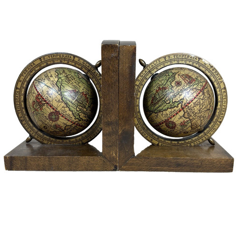Mappamondo legno vintage - mappamondo,