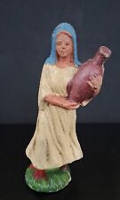 STATUINE PRESEPE  IN TERRACOTTA E PASTA ALTEZZA CM 10 DONNA CON BROCCA 