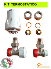 VALVOLA TESTINA TERMOSTATICA KIT VALVOLA DETENTORE ED ACCESSORI  RADIATORE IVR