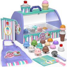 Gelateria Giocattolo, Cucina per Bambini, Set Cibo, Giochi Di Ruolo Regalo per 3