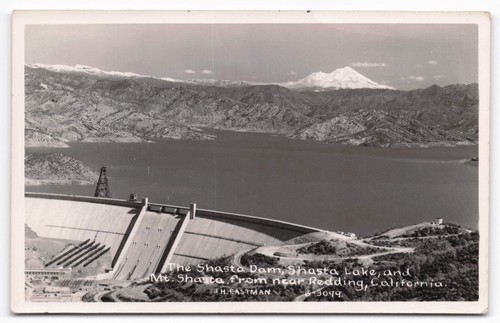 Vintage rppc shasta - rppc, dam