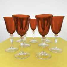 bicchieri calici in vetro rosso rubino, 9 pezzi