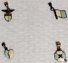 SS LAZIO CALCIO 4 CIONDOLI IN METALLO E SMALTO DIVERSI ALTI 2 CM CIRCA NUOVI