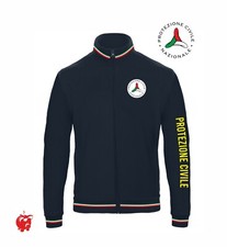 FELPA con ZIP PROTEZIONE CIVILE ITALIANA TRICOLORE stampe FLUO